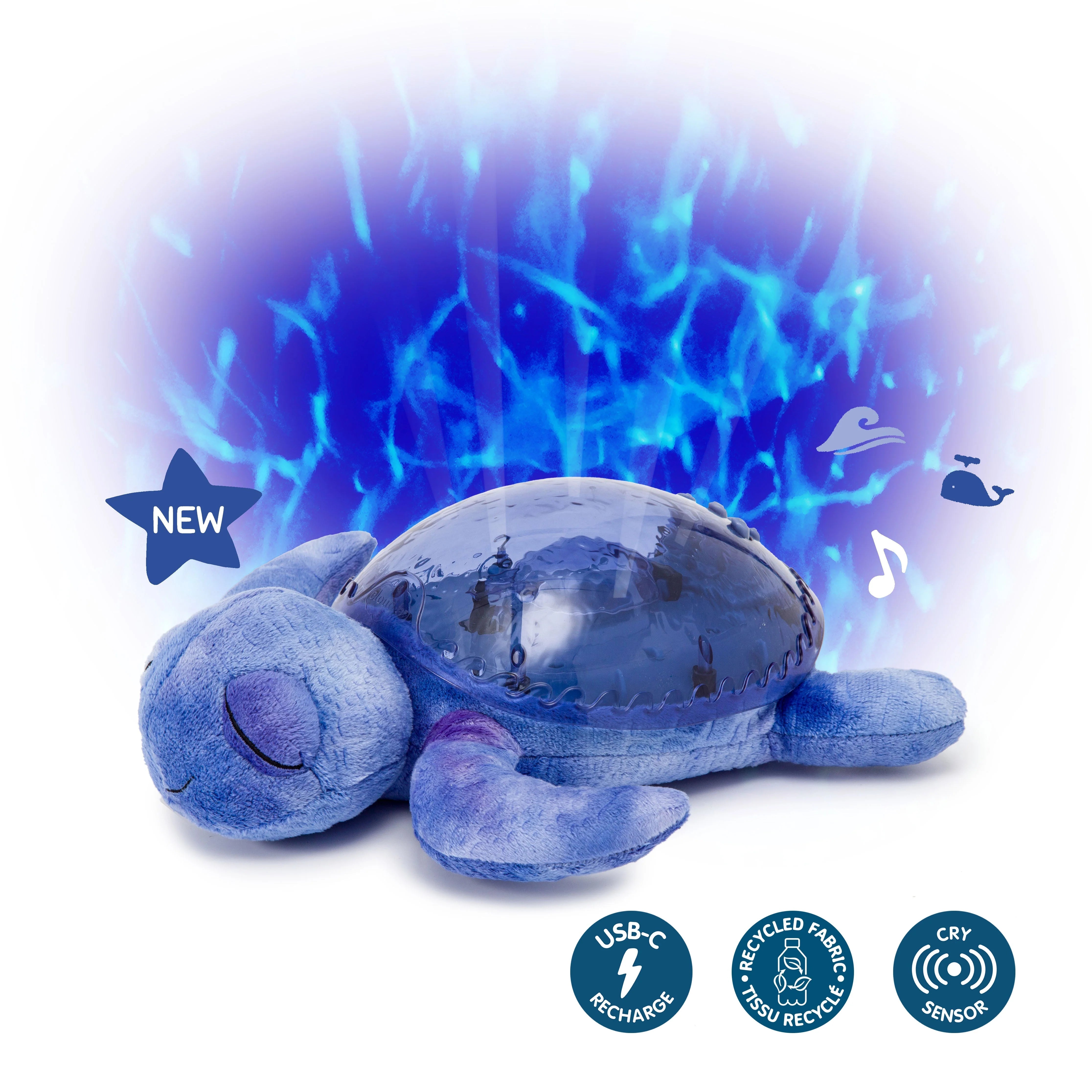 Veilleuse Tortue rose et bleue Cloud B