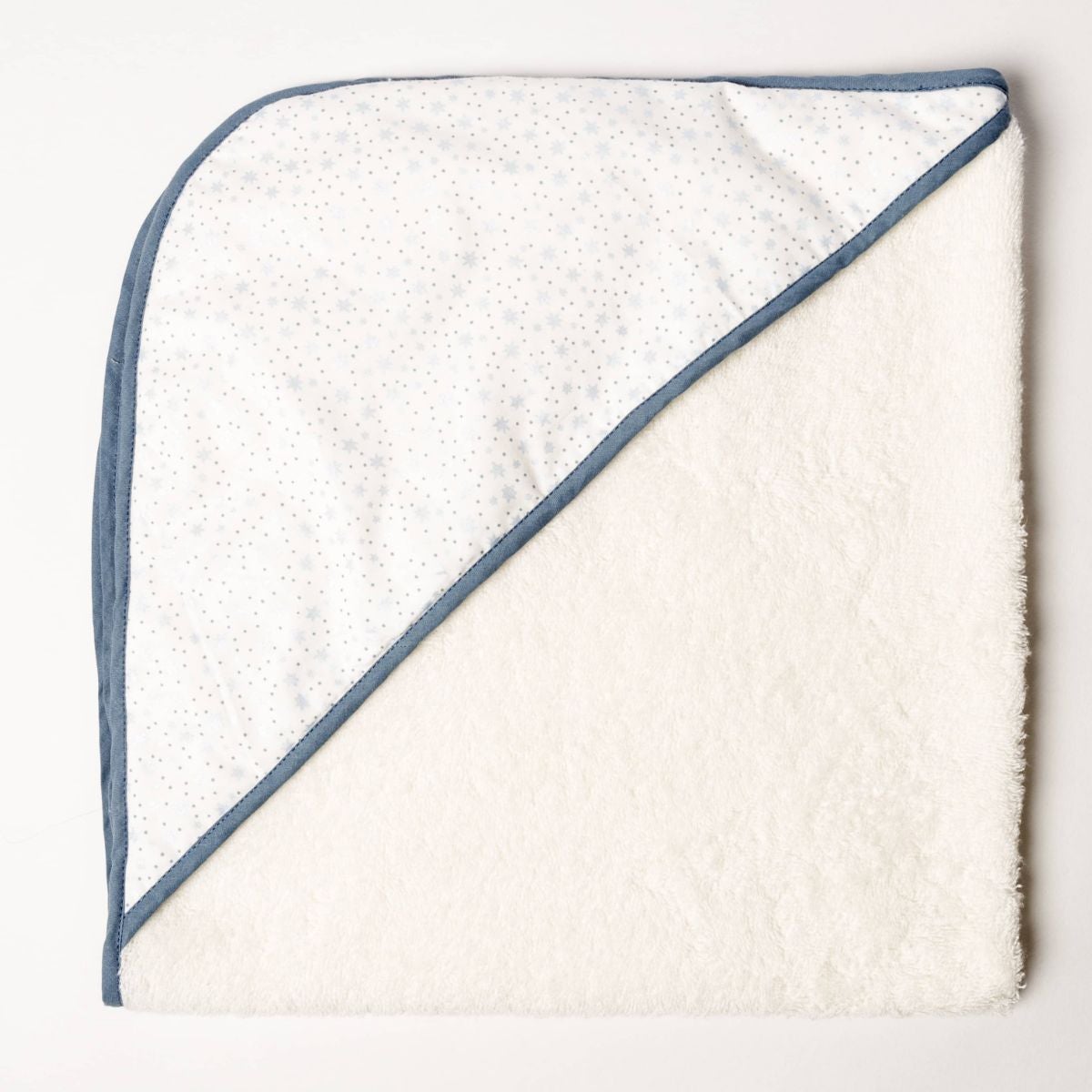 Hooded baby bath linen with star print